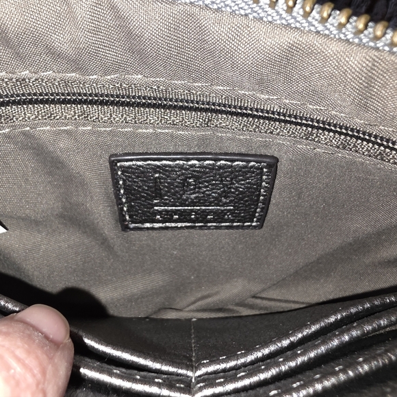 Joy Susan Metalic Gray Crossbody Wristlet NWT - Picture 9 of 9